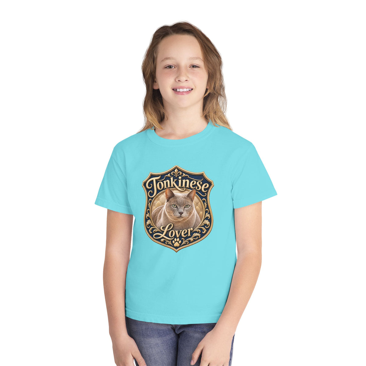 Tonkinese Lover Youth T‑Shirt — Cute Tonkinese Cat Graphic Tee for Kids